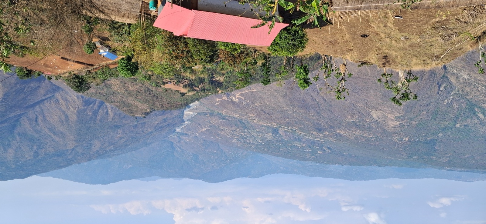 The Arun river winding through its wide subtropical valley in eastern Nepal, on the route toward Makalu