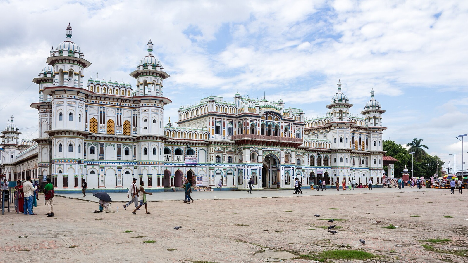 The white marble Janaki Mandir in Janakpur, Nepal’s grandest Mithila-style temple