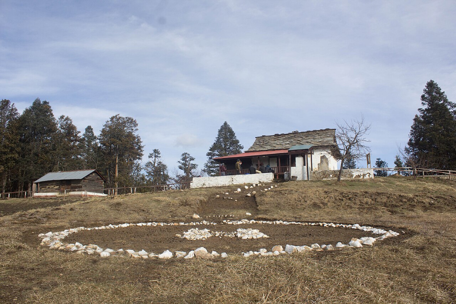The Khaptad Baba ashram on the grassy plateau of Khaptad National Park